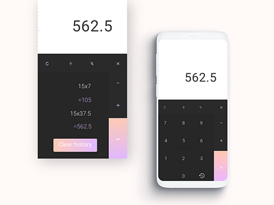 Calculator interface calculator calculator app calculator ui dailyui dailyui004 dailyuichallenge design gradient color gradient design