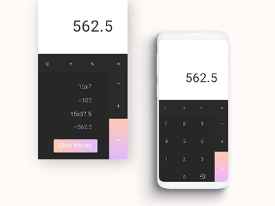 Calculator interface