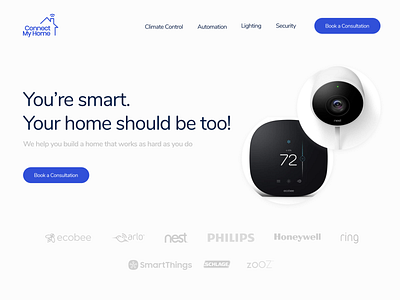 Smart Homes Consulting Website branding smart home ui web web design