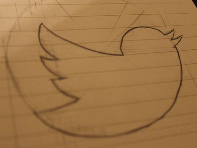 Twitter Logo Sketch bird black lighting lines logo paper pencil sketch sketchbook tan twitter
