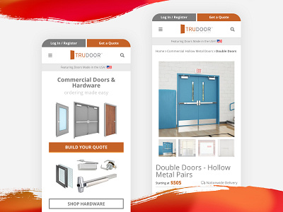 Trudoor Responsive Mobile eCommerce Website