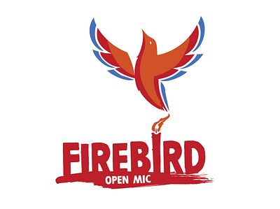 Firebird Open Mic - Downtown Phoenix adobe bird branding candle event event branding fire flame illustration logo music open mic phoenix typeography vector