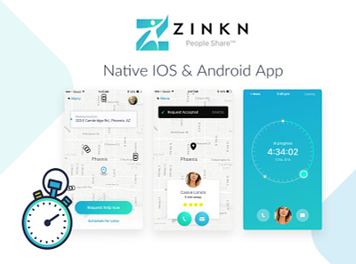Zinkn People Share android app app design arizona design homepage illustration ios app ui ux ux ui web design