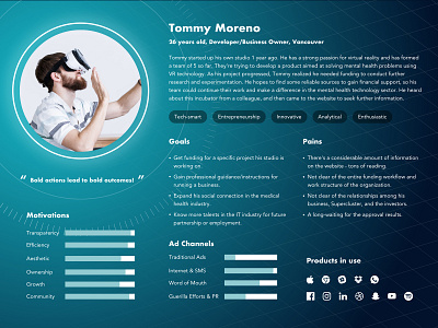 Persona - Tommy persona technology uiux