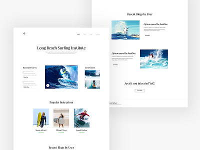 Beach Surfing creative design web design