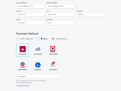 Payment Method branding creative creative design design landing ui ux vector web design