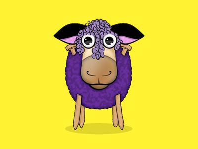 Markree Sheep branding character illustration mascot