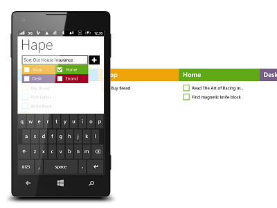 To do list Concept to do ui windows phone