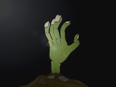 Zombie Hand halloween illustration