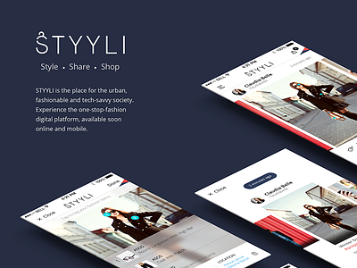 UI/UX Design Styyli application with iOS Platform ecommerce fashion fashionista lifestyle share shop style