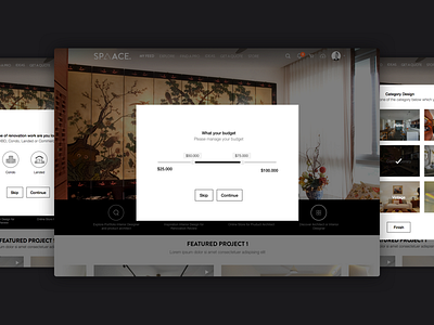 Onboarding - Spaace architect interior onboarding portfolio spaace ui ux website