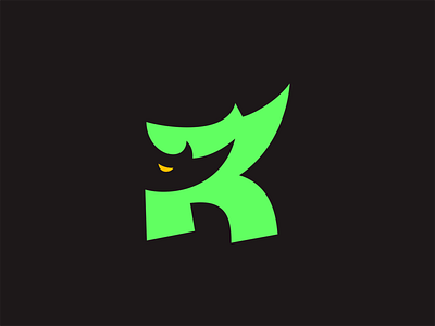 Rhino R logo, simple Logo animal animal design graphic design letter r logo rhino simple