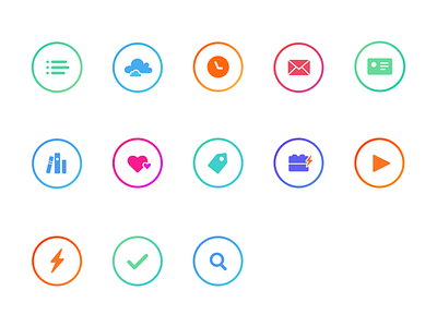 Zapier Icons by Stephanie Briones on Dribbble