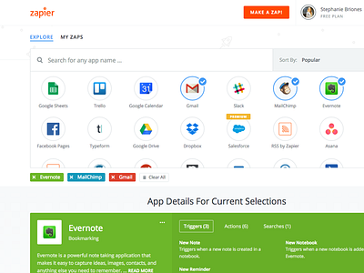 Explore apps automation explore search zap zapier