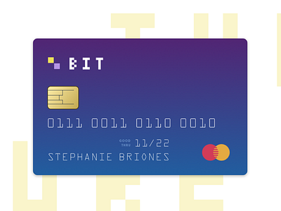 Bit Bank bank banking branding color credit card exercise logo