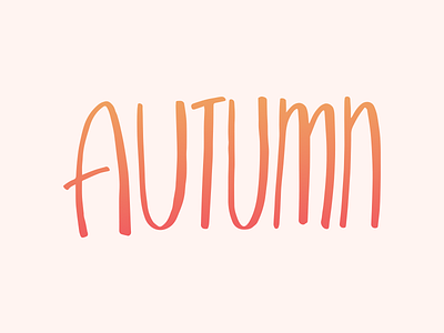 Autumn autumn fall hand lettering