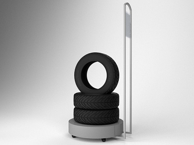 Stand for tires 3d blender stand tires