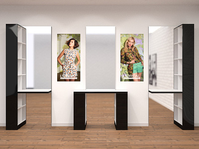 Beauty salon hair styling units in Lviv 3d 3d modeling beauty salon design blender hair styling units interior design lviv visualization