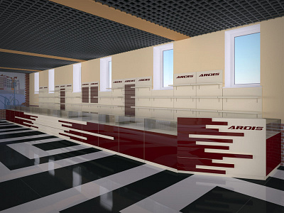 Ardis store interior design. First renders 3d ardis blender interior design store