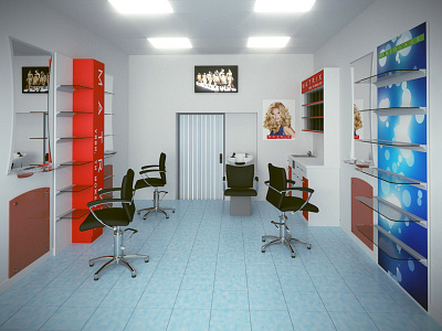 Julia bauty salon interior visualization 3d beauty salon blender interior design julia routine