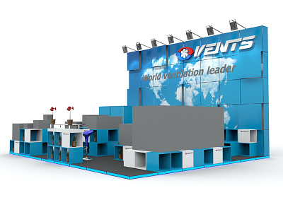 Vents exhibition stand 3d 3ds max booth design exhibition stand vents