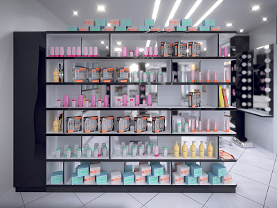 Retail (Allure beauty salon) 3d allure beauty salon blender renders retail