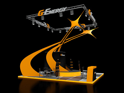 Booth design for Gasprom neft's G-Energy