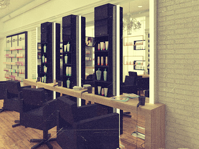 Beauty salon "Backstage", 2nd shot. 3d 3d modeling backstage beauty salon design blender blender cycles cycles cycles render interior design salon styling units visualization