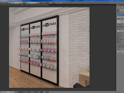 Beauty salon "Backstage", last shot. 3d 3d modeling 3d visualization backstage beauty salon beauty salon design beauty salon retail blender blender cycles cycles interior design visualization