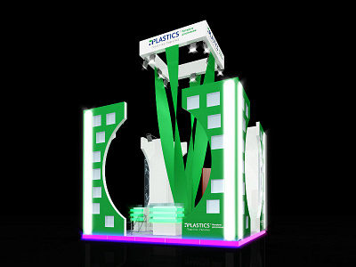 Plastics Ukraine booth design 3d blender booth booth design