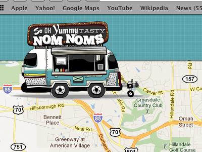 Nom Nom Wagon App Header