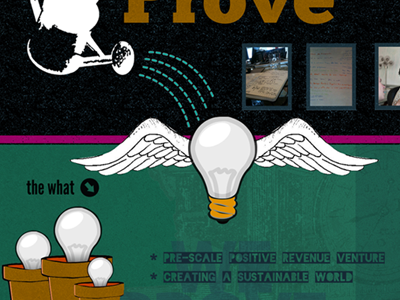 Growing Ideas flying lightbulb growing ideas poster