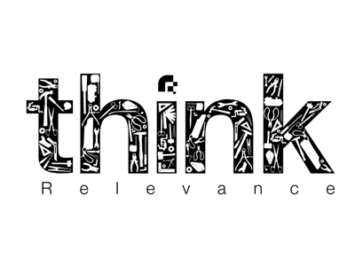 Think Relevance branding relevance sticker think tools typography