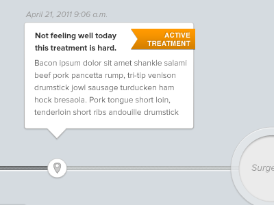 Event and Next Uncomplete Milestone event healthcare ipad map milestone timeline