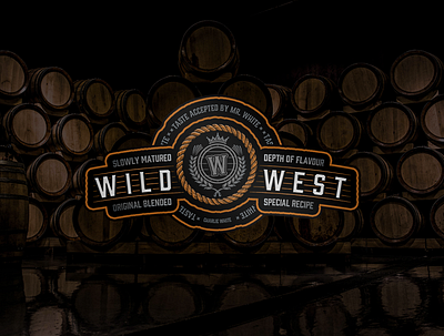 Wild West Whisky Label branding design label