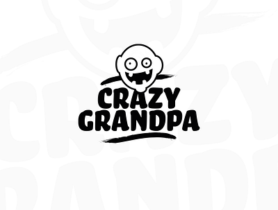 Crazy Grandpa branding design logo