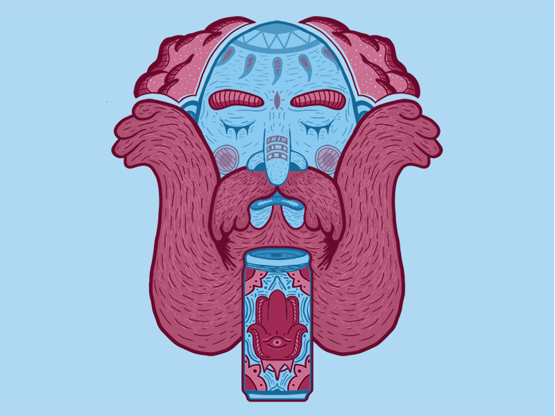 Karmic Load spiritual karma craft beer beer illustrator illustration designer design artist art