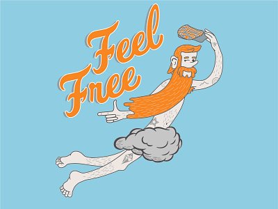 Feel Free art artist band tee design designer freedom happy illustration illustrator tshirt tshirt design ui vector