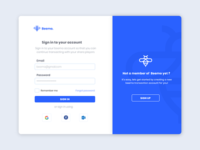 Beemo signin screen 🐝 design login loginscreen ui userinterface ux