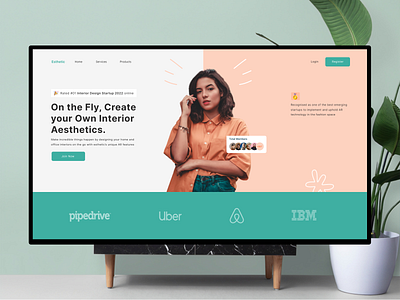 Esthetic ™ design interior interior design landing page ui ux