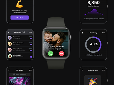 WatchOS darkwatch smartwach ui smartwatch ui ux watch ui watchos workout