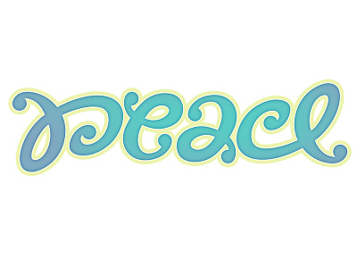 Peace Amibigram ambigram cursive easter lettering peace script