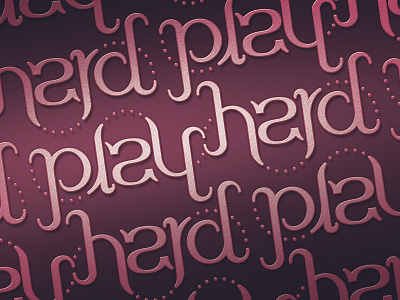 Play Hard Dribbble Friends! ambigram bounce dribbble hard lettering play pun