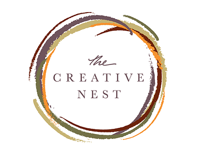 The Creative Nest branding community logo nest typography