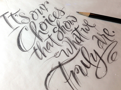Choices by JK Rowling lettering quote typography