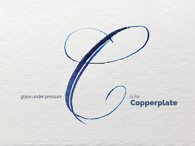 C...is for Copperplate calligraphy copperplate cursive ink lettering