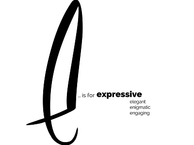 E is For Expressive alphabet brustroke lettering