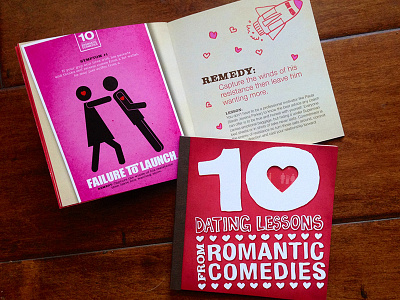 10 Dating Lessons from Romantic Comedies book design lettering parody poster romance self promo valentines day
