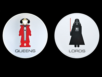 Star Wars Restroom Signs darth vader lord queen signage signs star wars vector