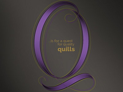 Q Is For Quills alphabet lettering ornate q script